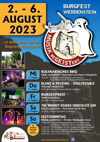 Burgfest Werdenstein Plakat 2023